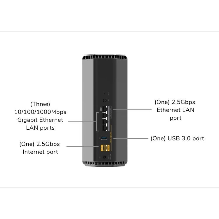 Netgear Nighthawk RS500 WiFi 7 BE12000 router for whole-home mesh coverage and multi-gig connectivity — view 5