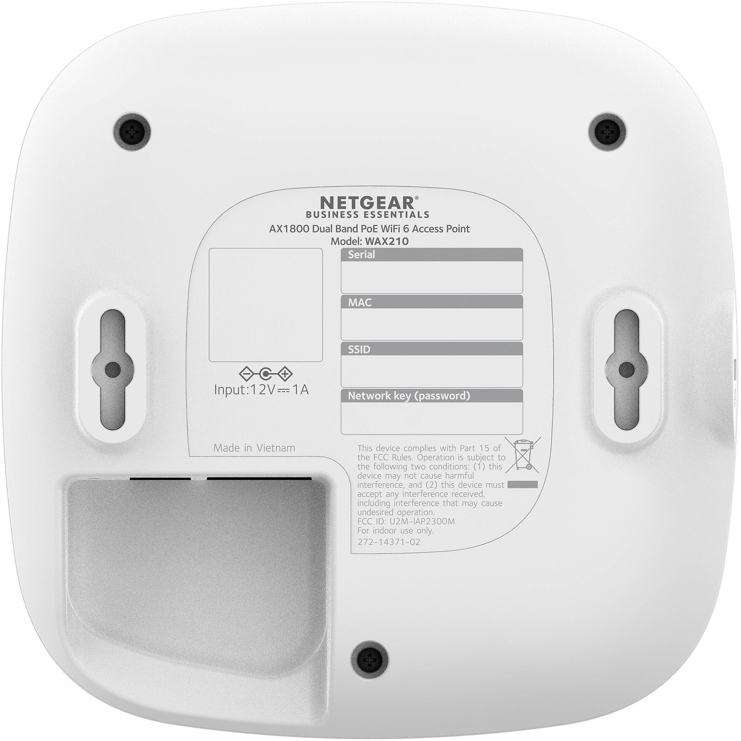 NETGEAR WAX210 AX1800 WiFi 6 indoor access point with Gigabit PoE — view 5