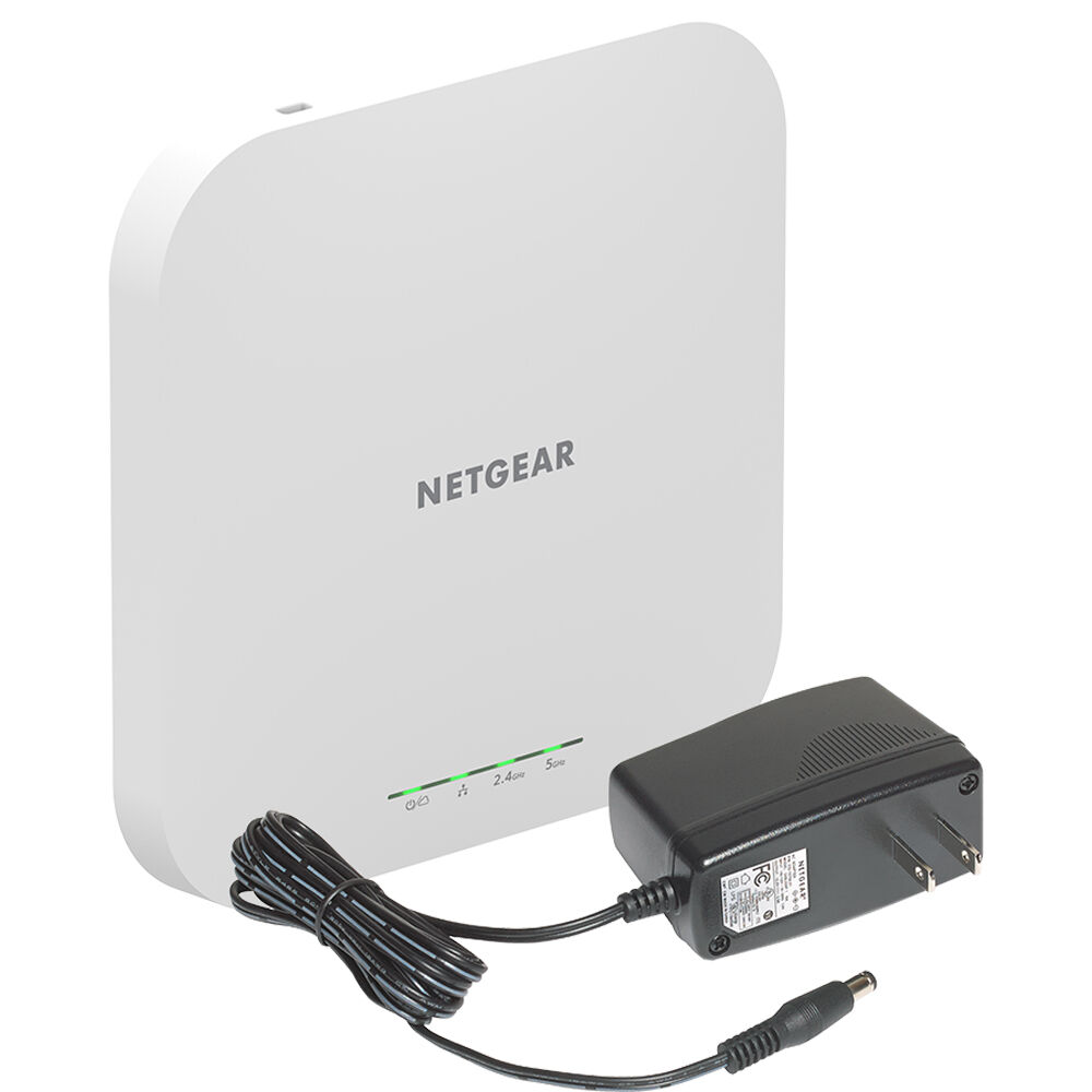 Netgear WAX610PA-100NAS WiFi 6 indoor access point with included power adapter — view 2