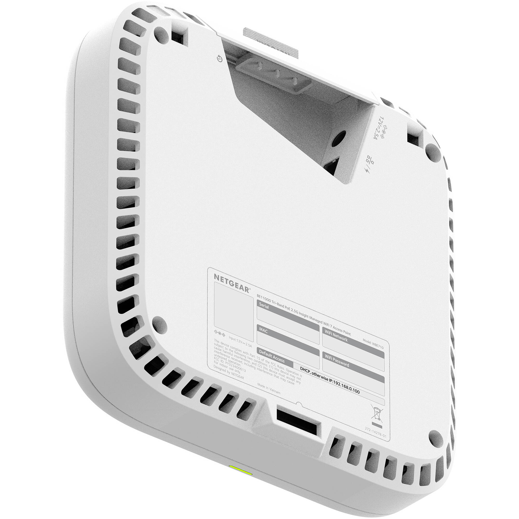 Netgear WBE710 WiFi 7 tri-band PoE indoor access point with 2.5G Ethernet — view 11