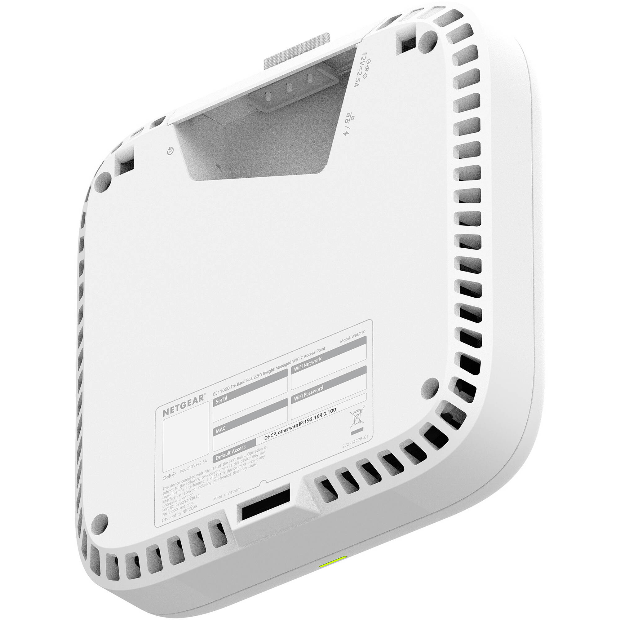 Netgear WBE710 WiFi 7 tri-band PoE indoor access point with 2.5G Ethernet — view 12