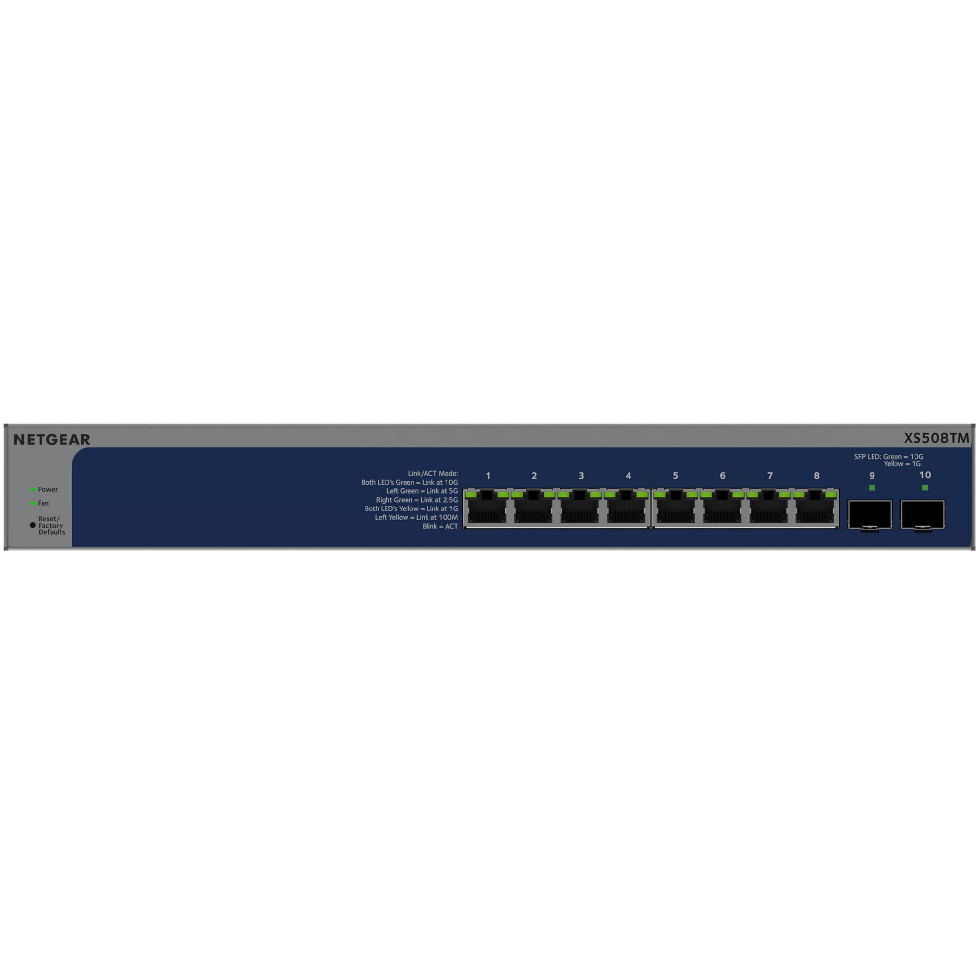 Netgear XS508TM-100NAS 8-port 10G multi-gig smart managed switch for enterprise edge networking — view 3