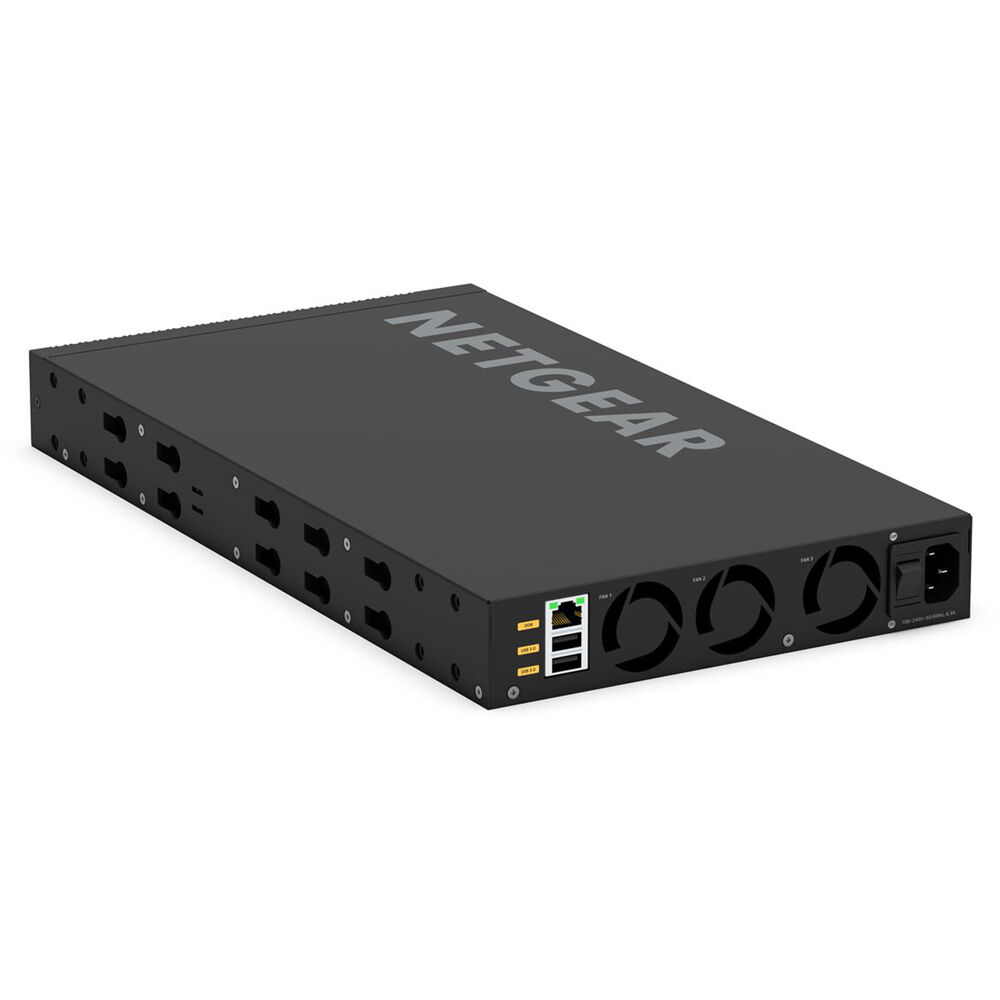 Netgear M4350-12X12F managed data center switch with 24 ports and 12 SFP+ uplink slots — view 3