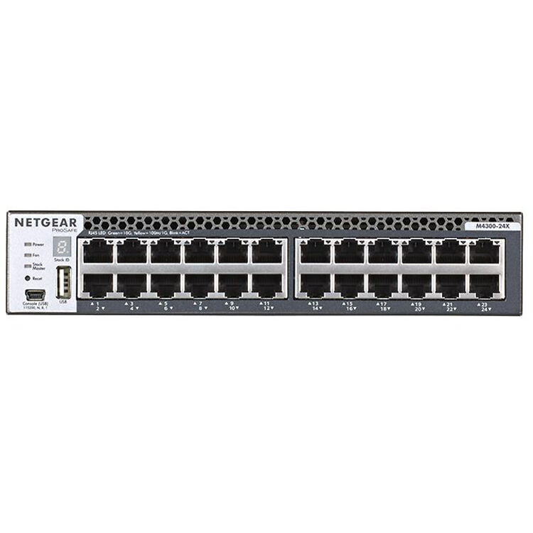 Netgear M4300-24X managed 24-port 10GbE switch with 8 SFP+ slots — view 3