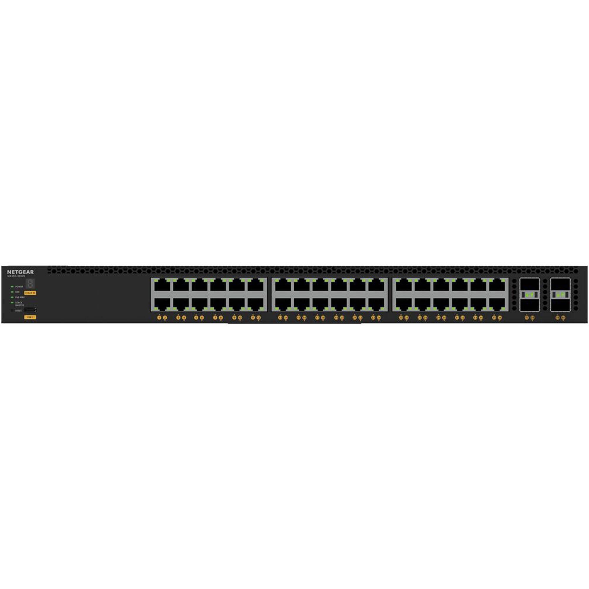 Netgear M4350-36X4V managed data center switch with 36 ports and 4 SFP+ uplink slots — view 7