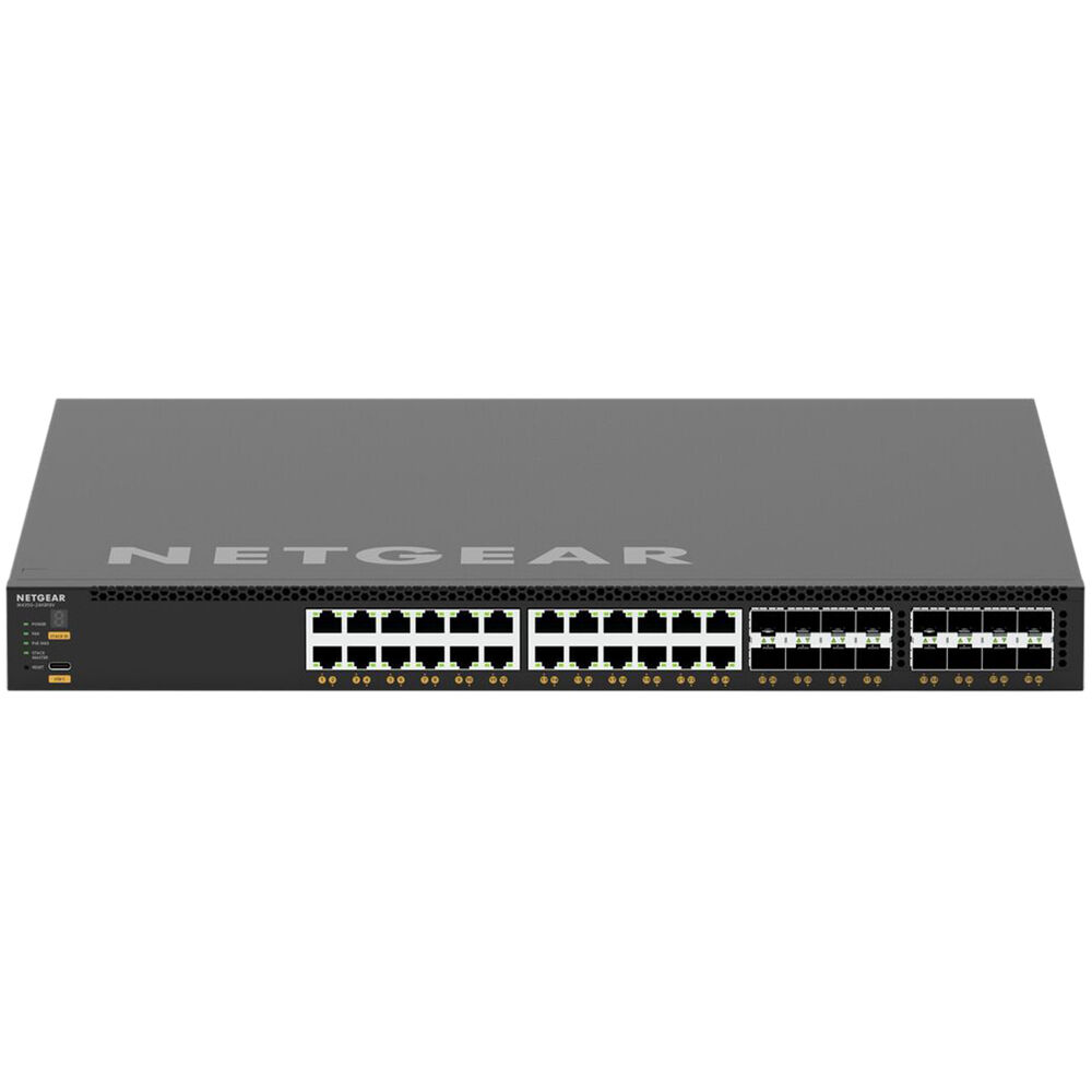 Netgear M4350-24X8F8V managed data center switch with 24 10GbE ports and 8 SFP+ uplink slots — view 2