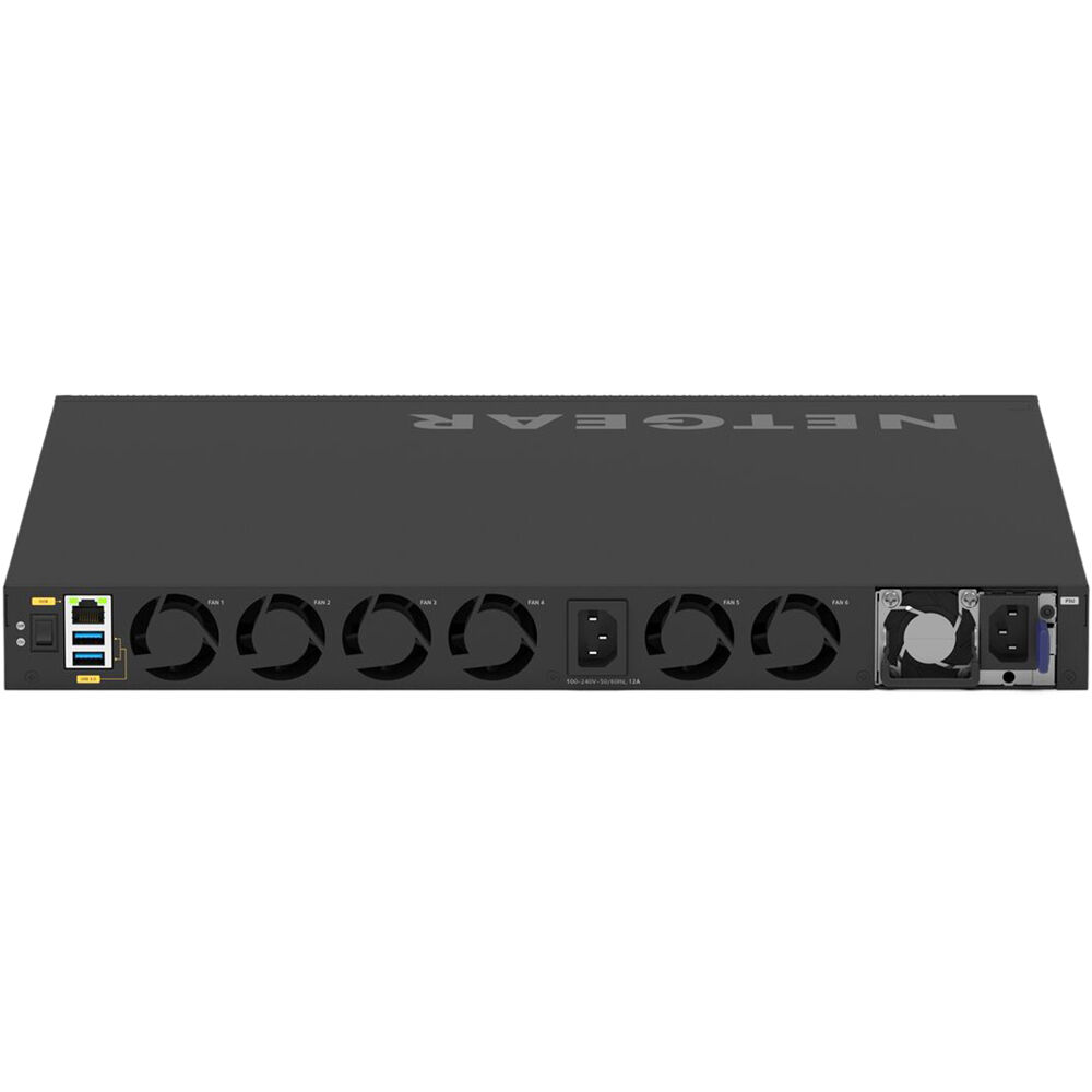 Netgear M4350-24X8F8V managed data center switch with 24 10GbE ports and 8 SFP+ uplink slots — view 4