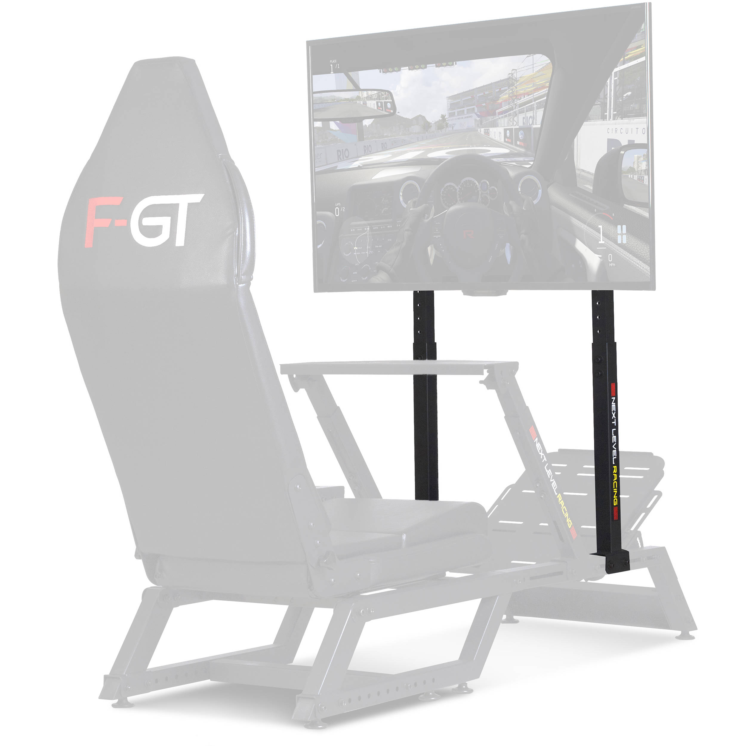 Next Level Racing NLR-A006 matte black monitor stand for F-GT Cockpit sim racing rig — view 10