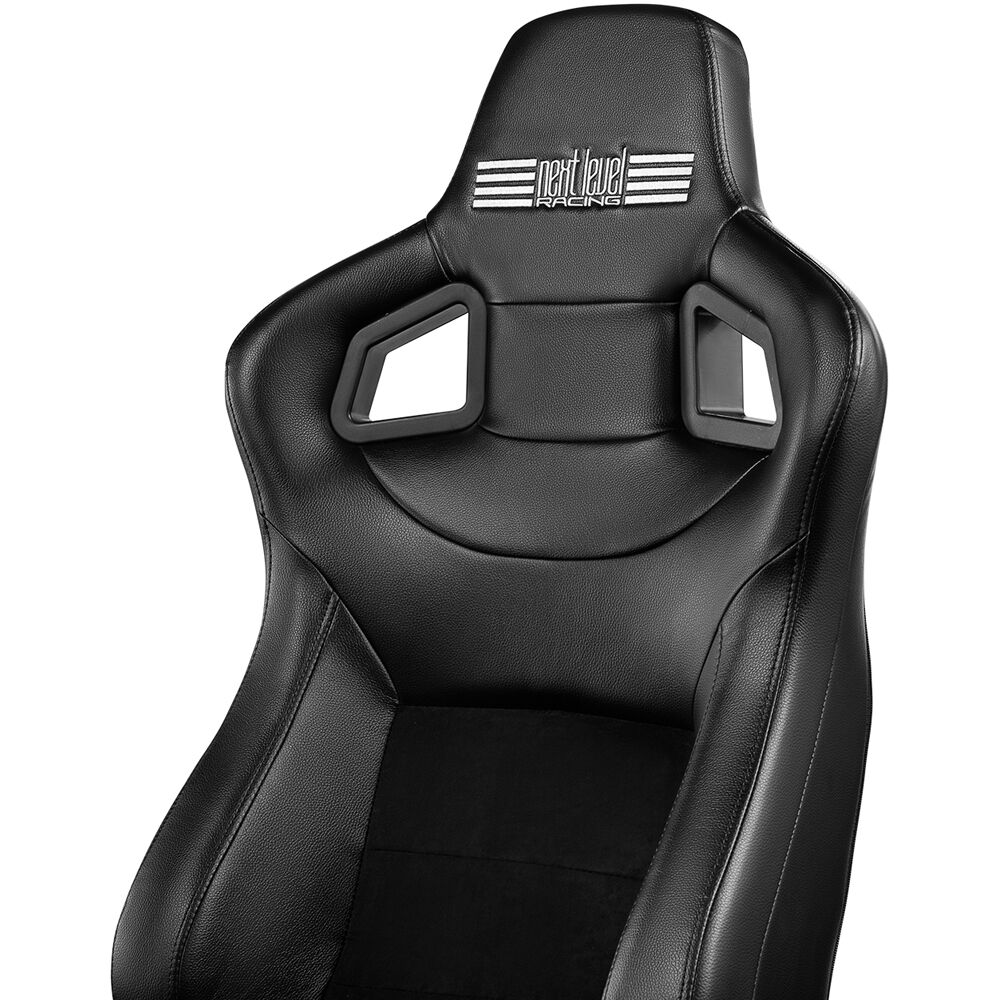 Next Level Racing Seat Add On attached to a Wheel Stand DD sim racing setup — view 5