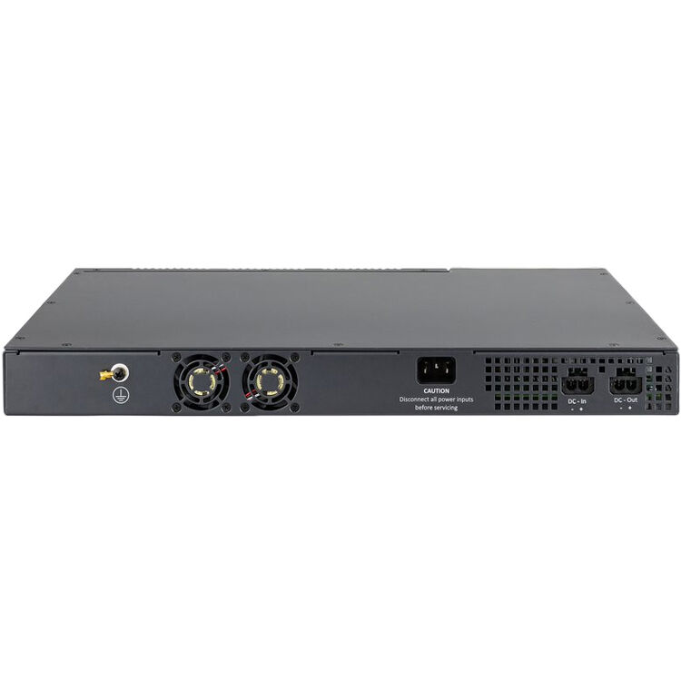 NVT PHYBRIDGE CLEER24 10G 24-port managed long-reach PoE+ switch with 110 VDC — view 2