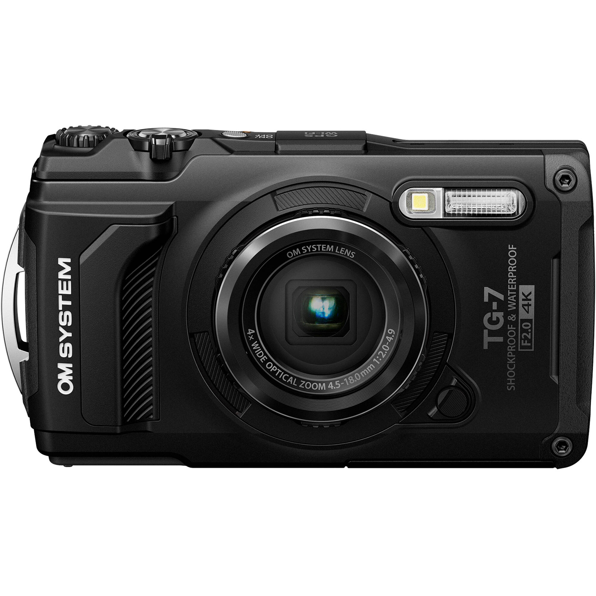 OM SYSTEM Tough TG-7 black rugged waterproof digital camera — view 7