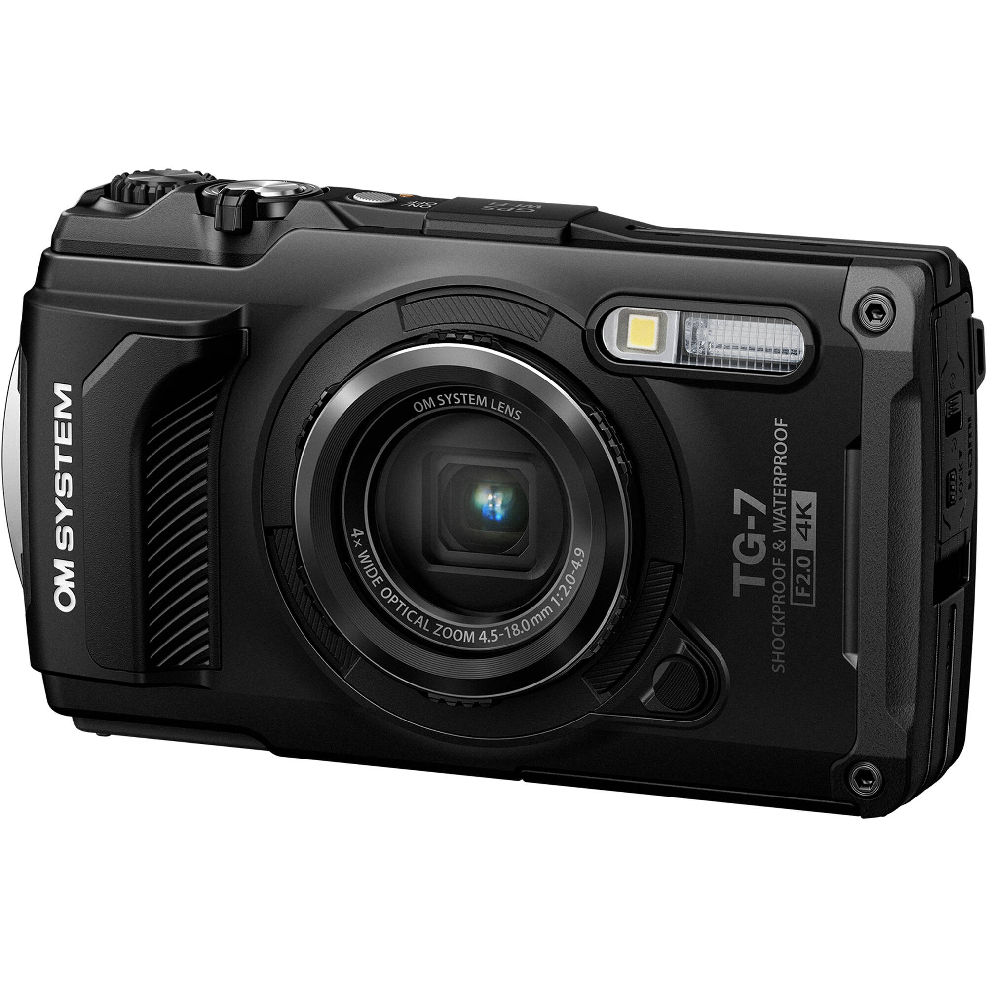 OM SYSTEM Tough TG-7 black rugged waterproof digital camera — view 8