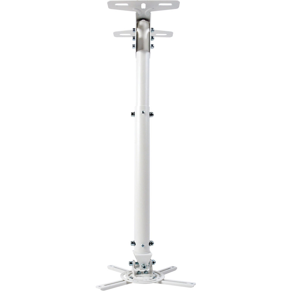 Low Profile Universal Ceiling Mount with Extension Poles (White Color)
