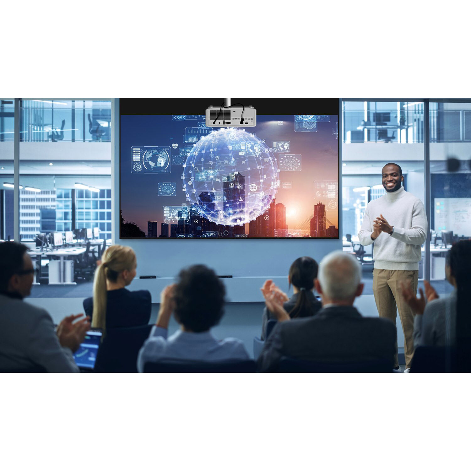 Optoma ZK430ST 4K UHD laser projector with 3,700 lumens and short throw lens — view 8