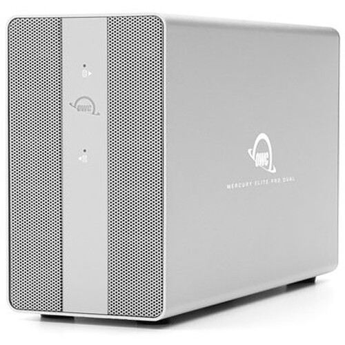 OWC 8TB Mercury Elite Pro Du desktop RAID array with dual drives and USB 10Gb/s — view 2