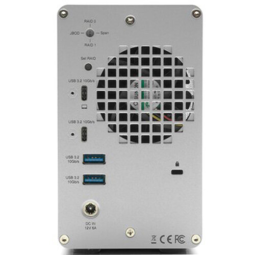 OWC 8TB Mercury Elite Pro Du desktop RAID array with dual drives and USB 10Gb/s — view 3