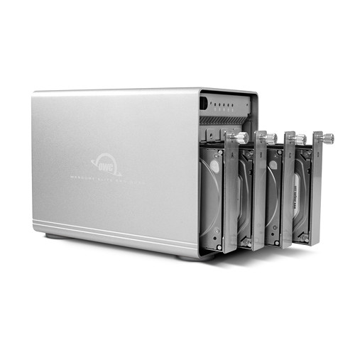 OWC Mercury Elite Pro Quad external 4-bay RAID enclosure for SATA hard drives and SSDs — view 2