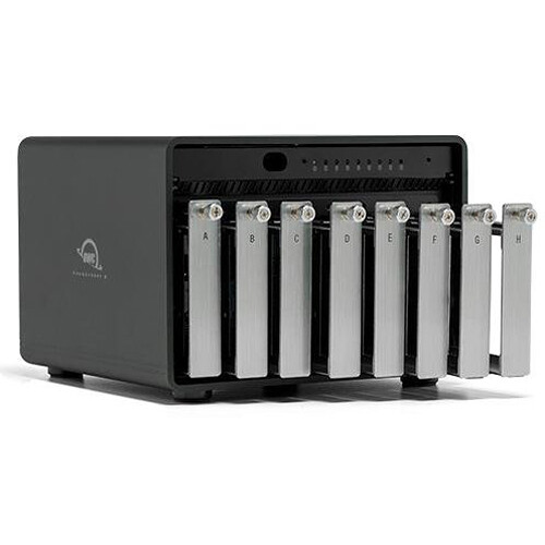OWC ThunderBay 8 Enclosure desktop external storage enclosure with eight SATA drive bays — view 3