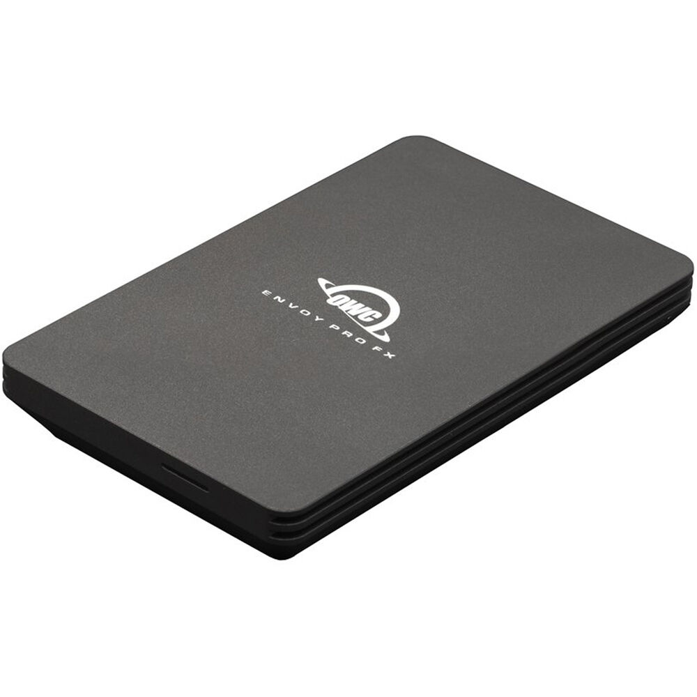 OWC 1TB Envoy Pro FX portable external SSD in black aluminum enclosure — view 3