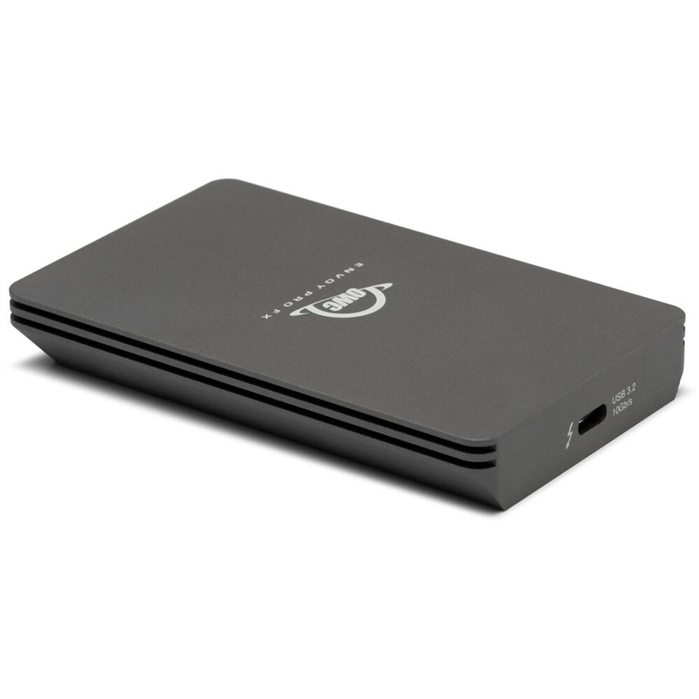 OWC 1TB Envoy Pro FX portable external SSD in black aluminum enclosure — view 6