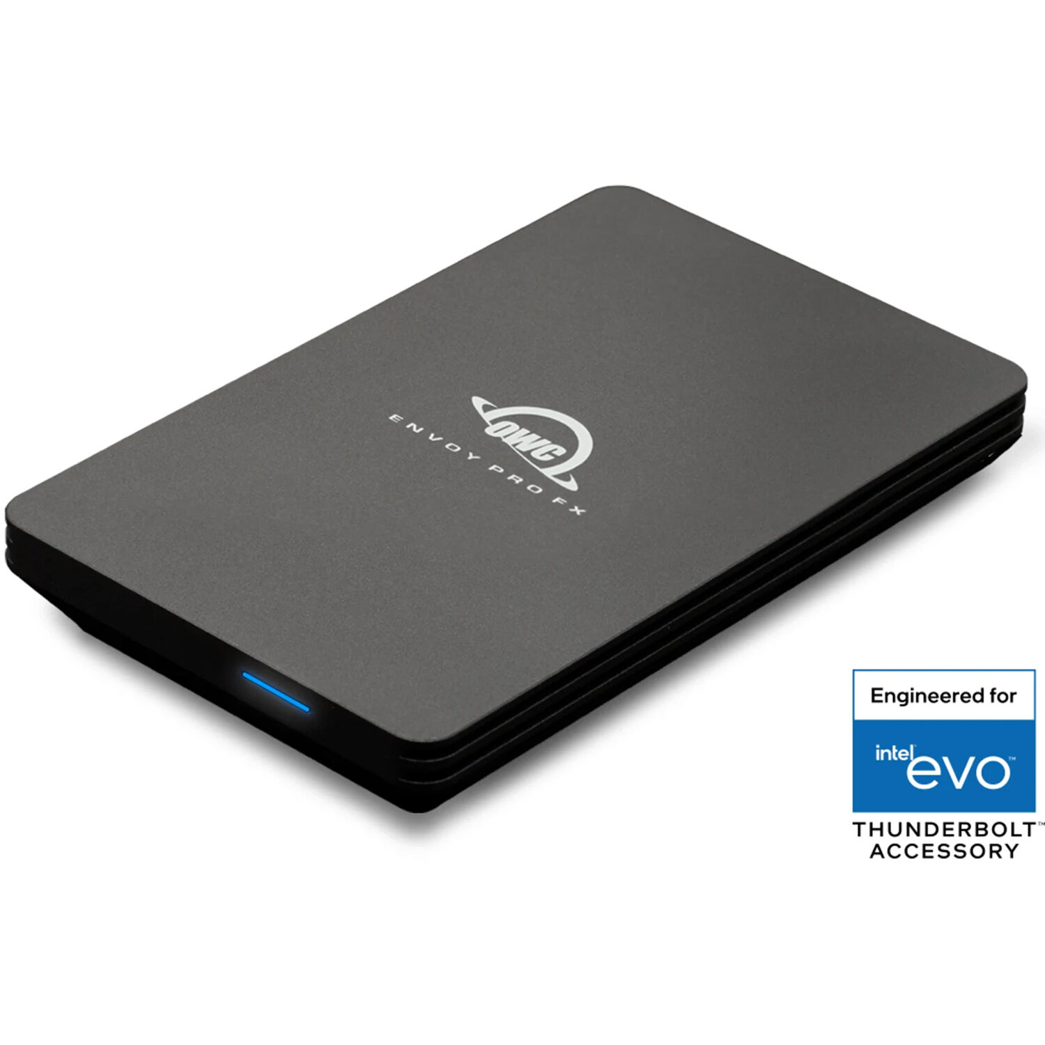 OWC 1TB Envoy Pro FX portable external SSD in black aluminum enclosure — view 7