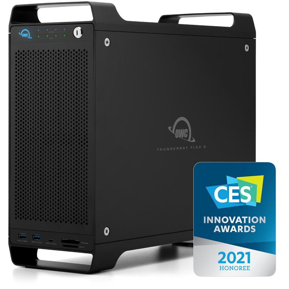 OWC ThunderBay Flex 8 160TB hardware RAID storage dock and PCIe expansion enclosure — view 7