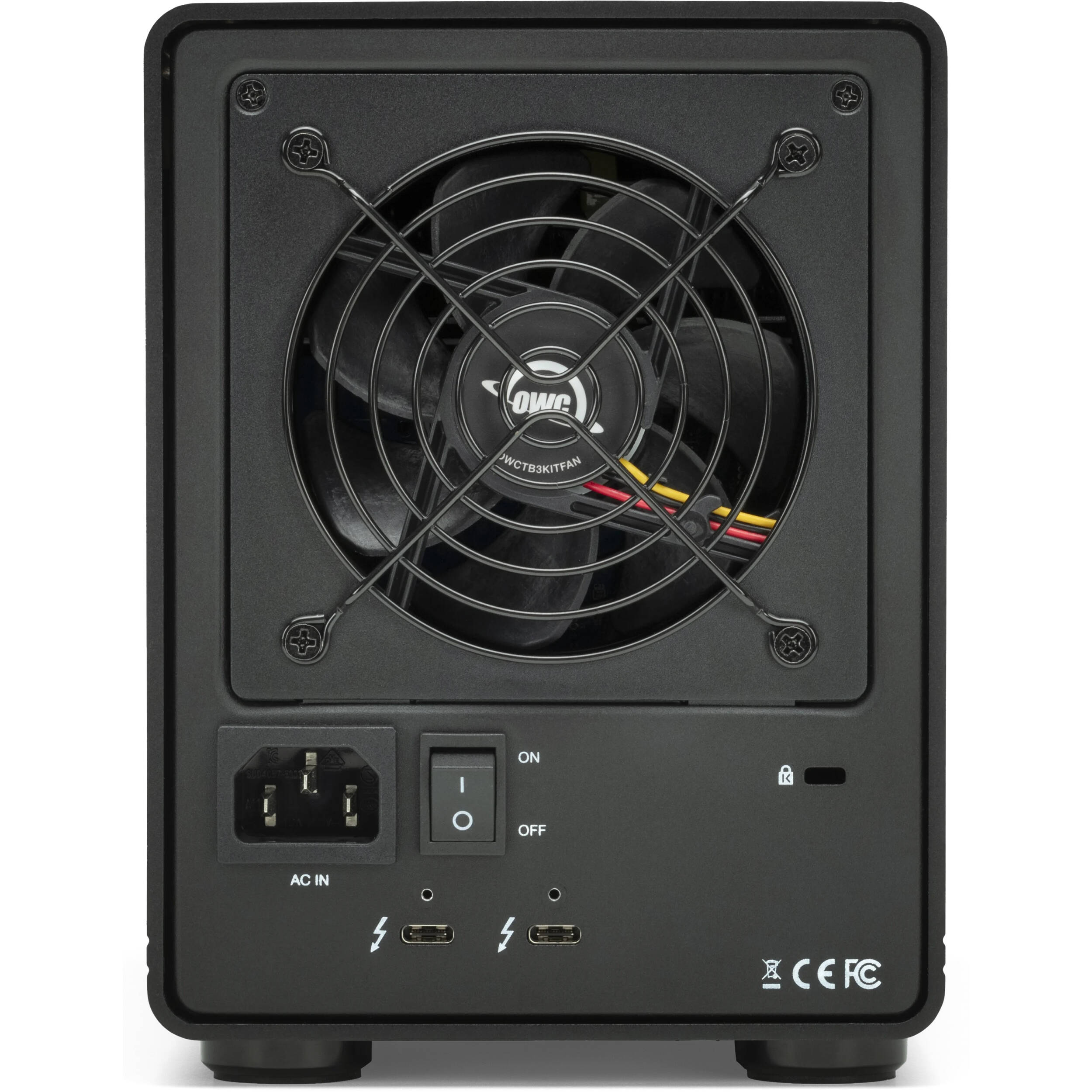 OWC ThunderBay 4 black four-bay external drive enclosure for SATA HDD and SSD storage — view 2