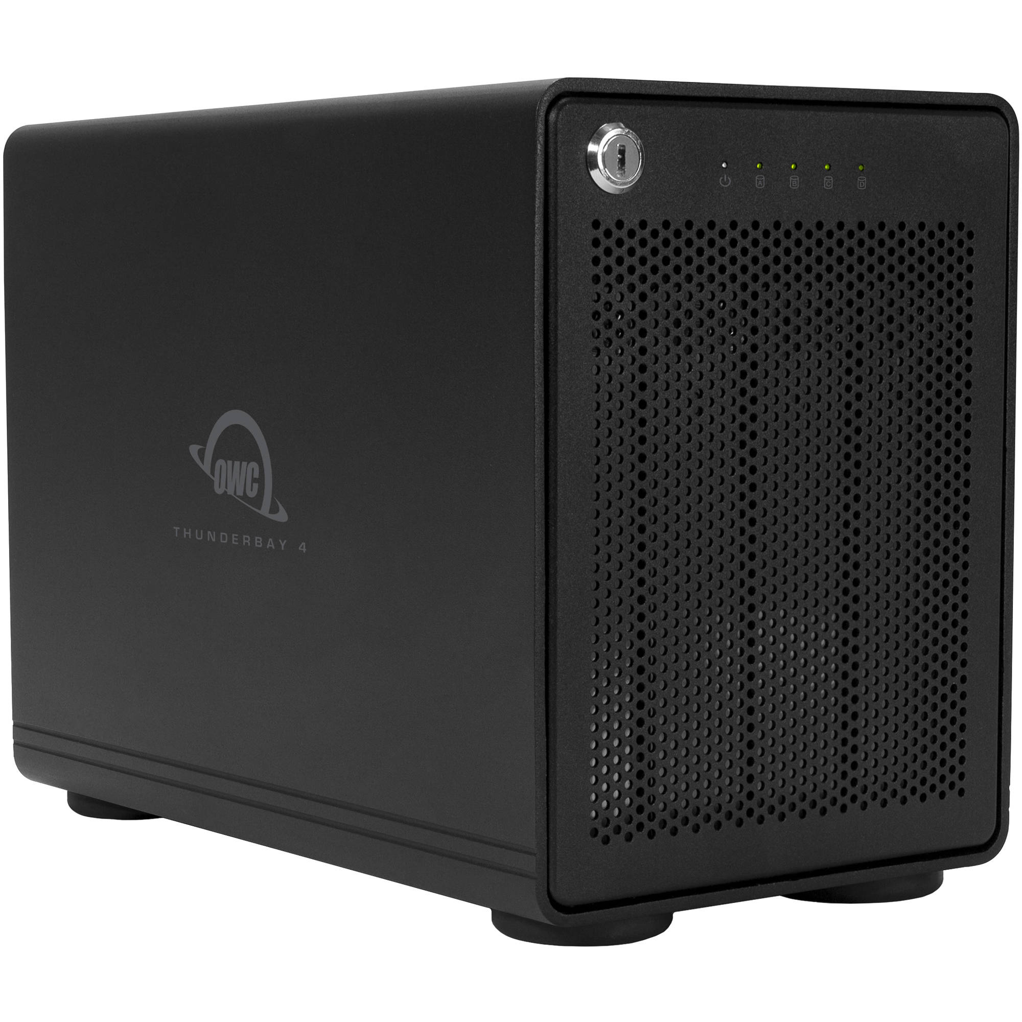 OWC ThunderBay 4 black four-bay external drive enclosure for SATA HDD and SSD storage — view 4