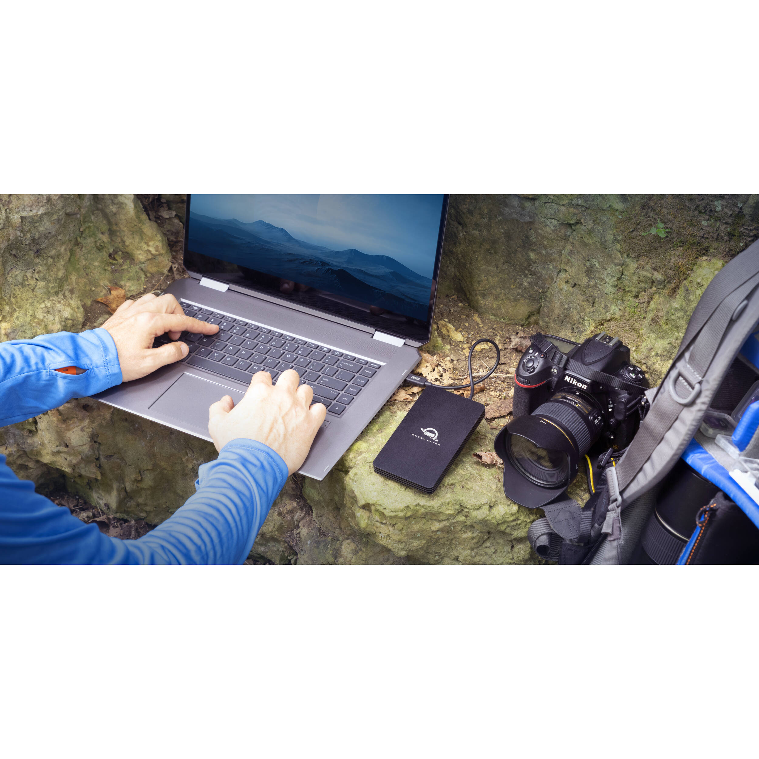 OWC 2TB Envoy Ultra portable SSD with Thunderbolt 5 cable and rugged IP66 protection — view 10