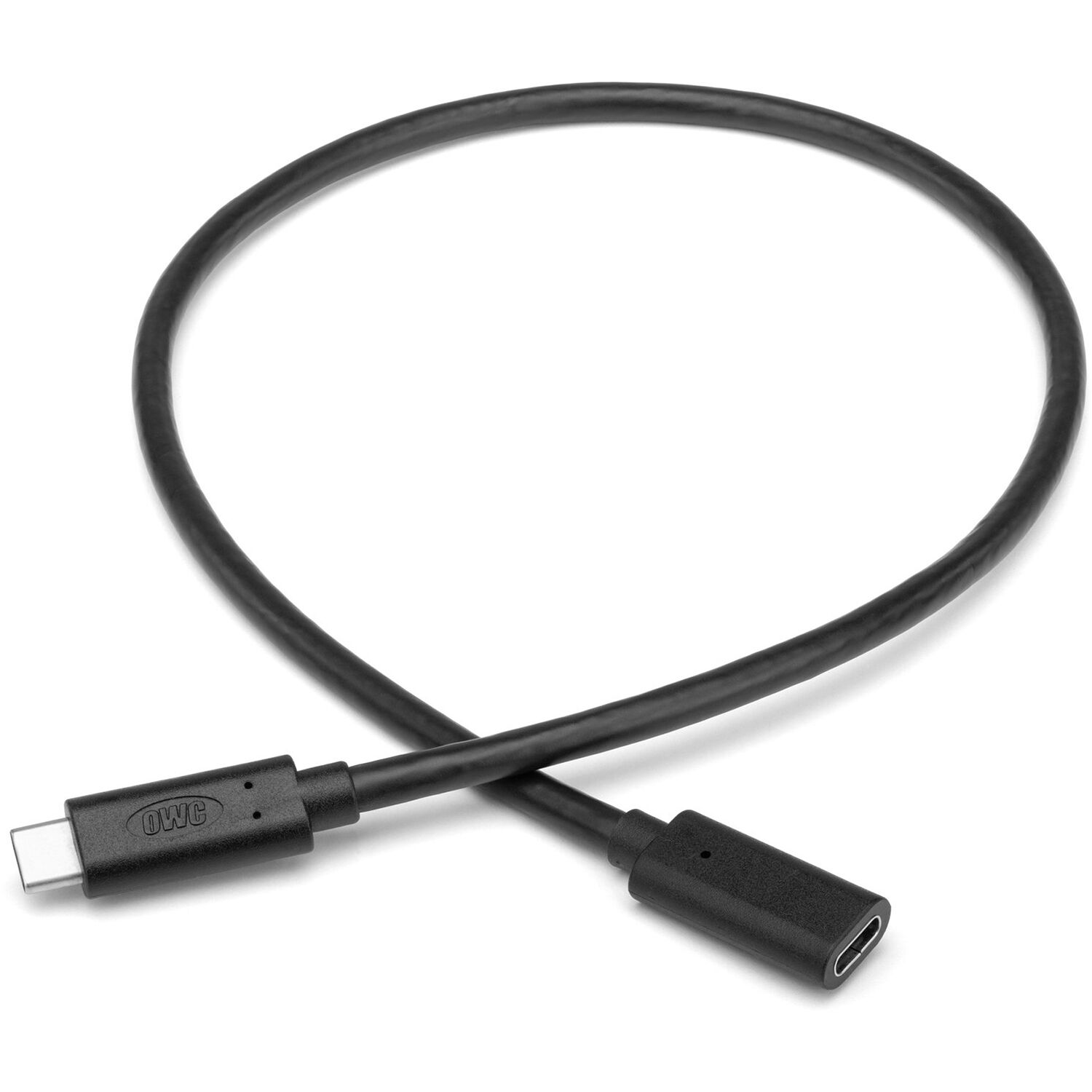 OWC 0.5 m USB-C extension cable, black, USB-C male to female, up to 100 W — view 2