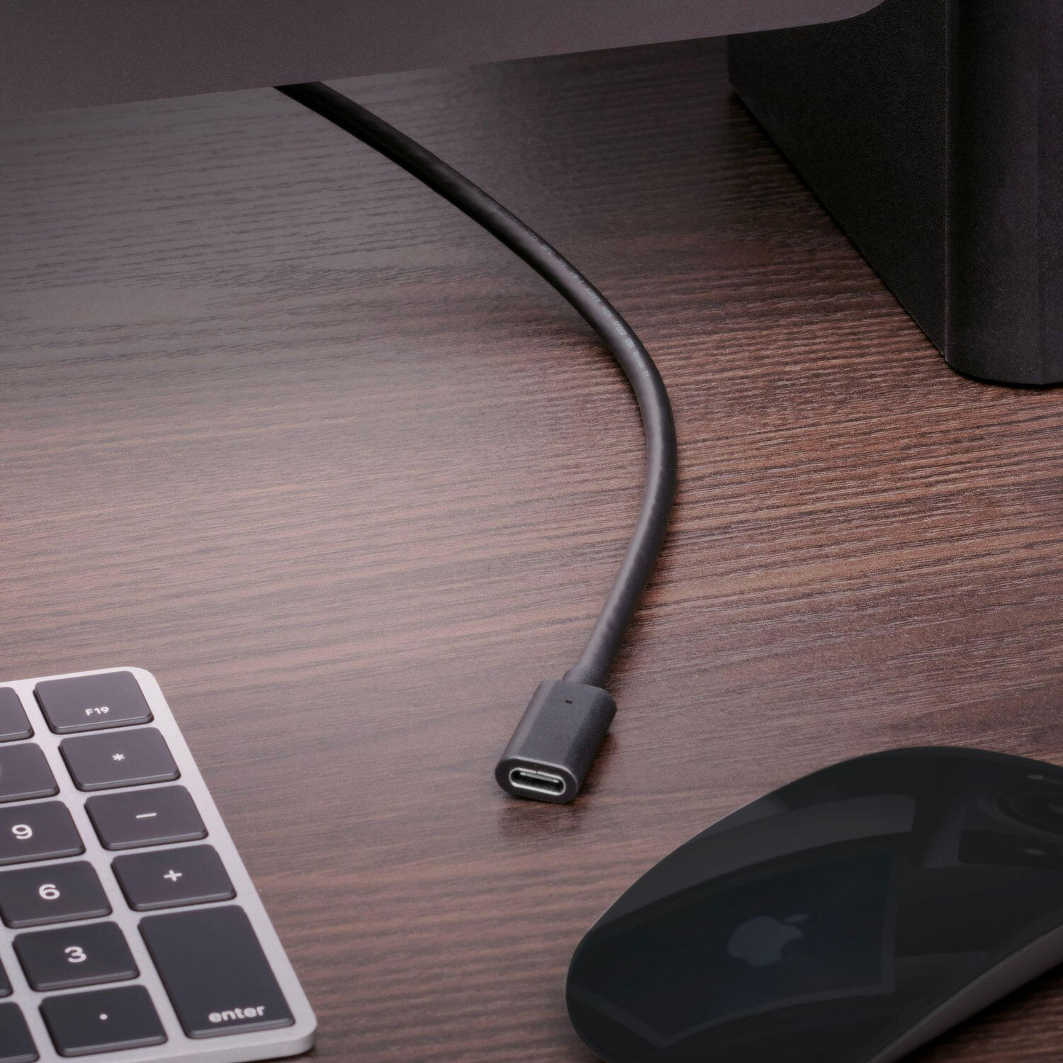 OWC 0.5 m USB-C extension cable, black, USB-C male to female, up to 100 W — view 3
