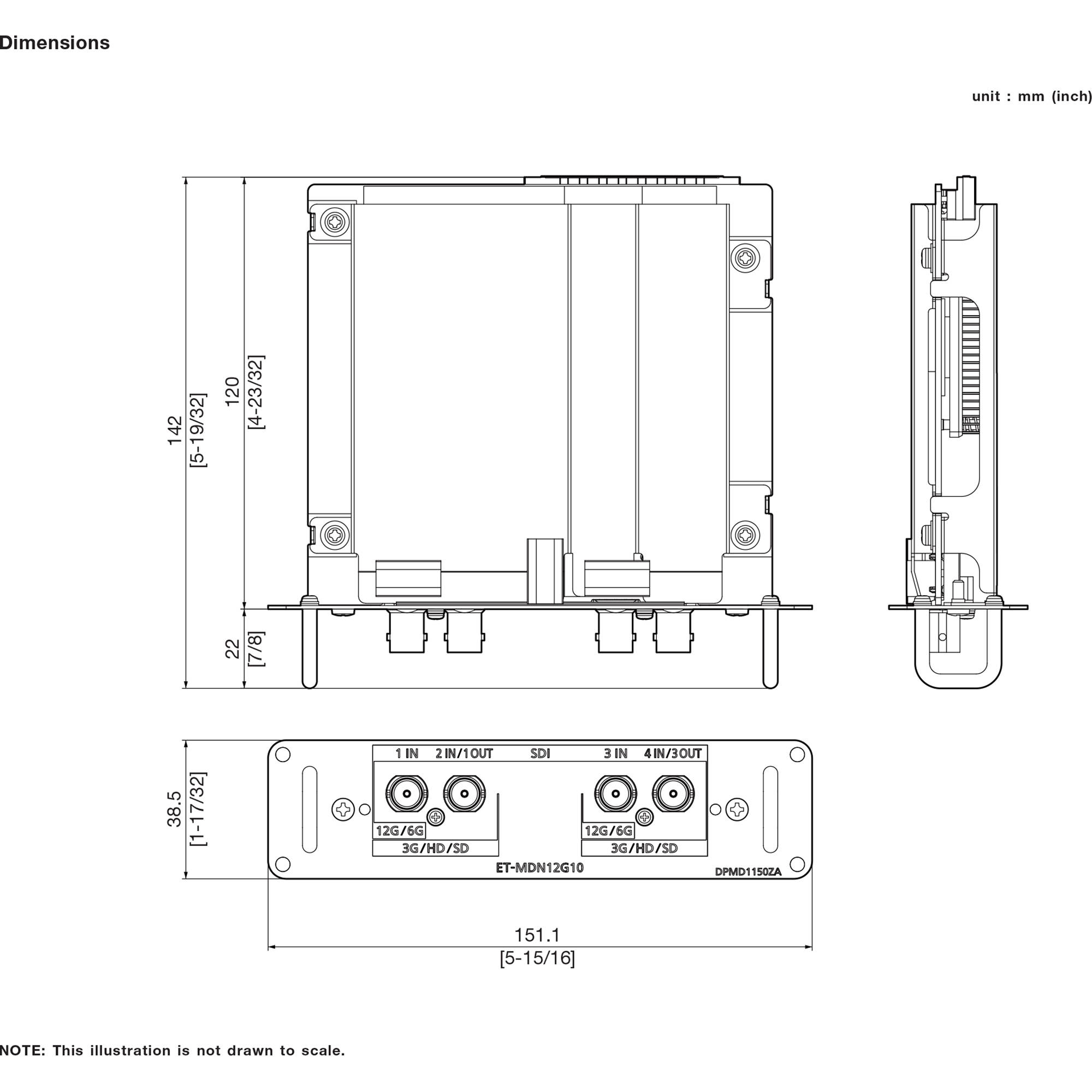 Panasonic ET-MDN12G10 optional 12G-SDI board for compatible 3DLP 4K+ laser projectors — view 3