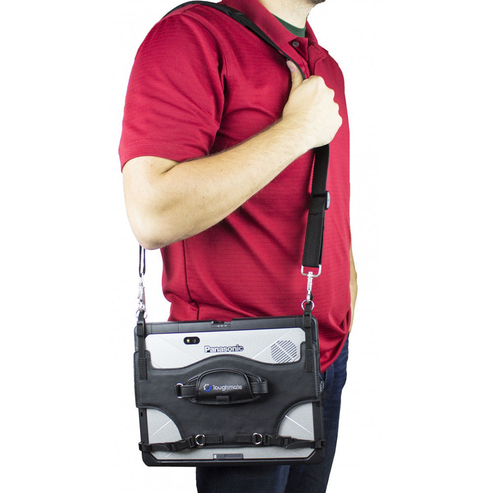Infocase rotating handstrap for Panasonic CF-33 with shoulder strap and D-rings — view 3