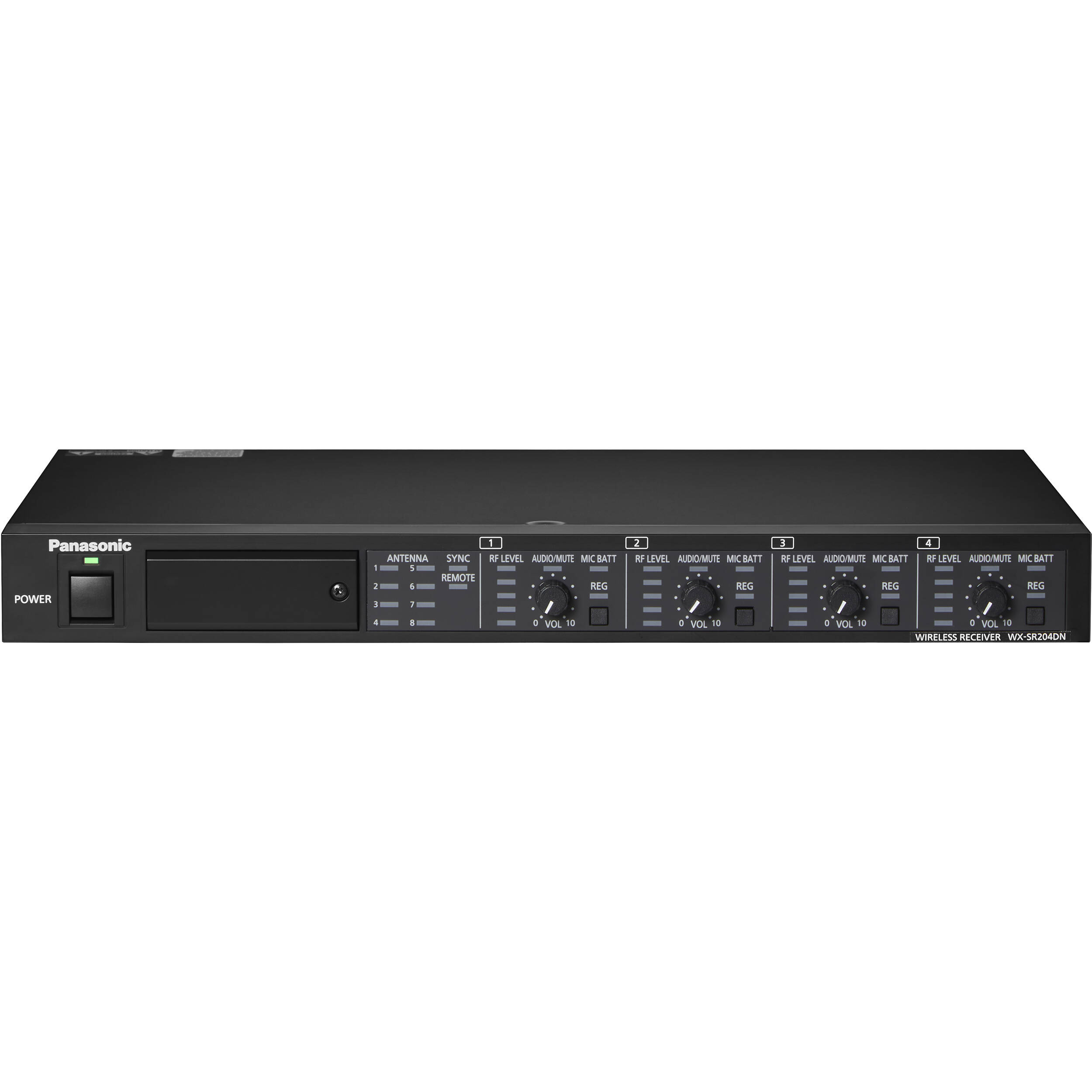 Panasonic WX-SR204DN 4-channel wireless microphone receiver with Dante for professional AV systems — view 2