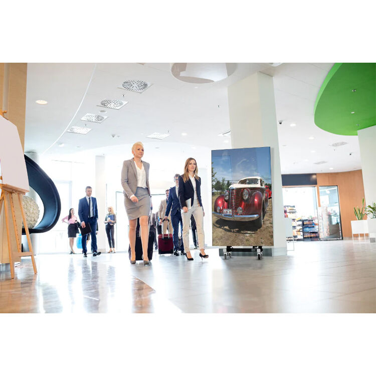 Peerless-AV DS-C560-1X3 black portable 1x3 video wall cart with lockable casters — view 2