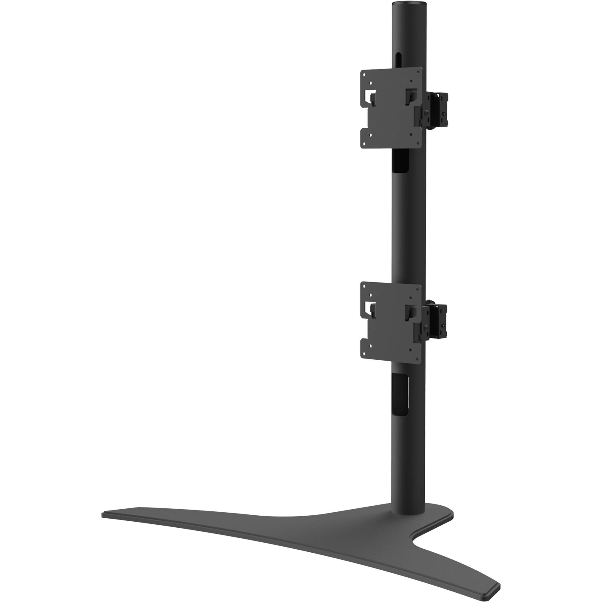 Peerless-AV LCT650SD matte black desktop stand with internal cable management — view 2