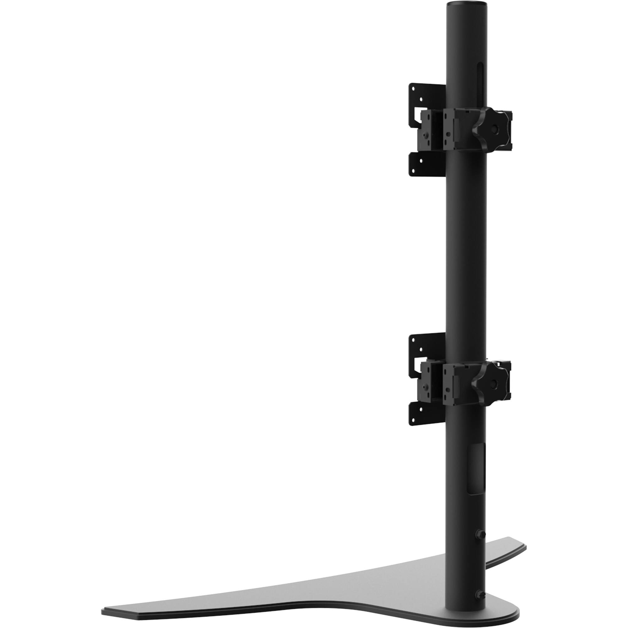 Peerless-AV LCT650SD matte black desktop stand with internal cable management — view 3