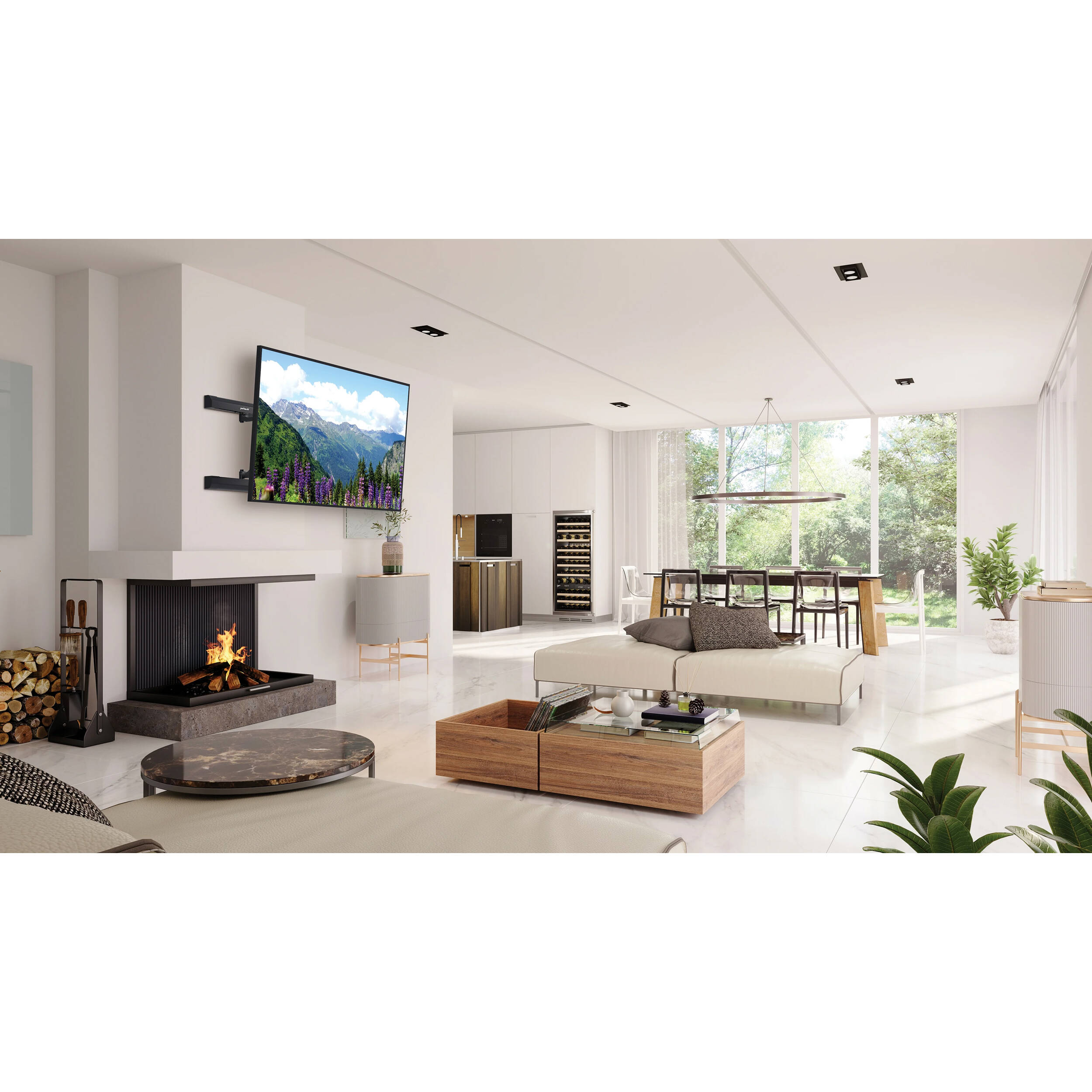 Peerless-AV SA761PU black wall mount for flat panel display — view 8