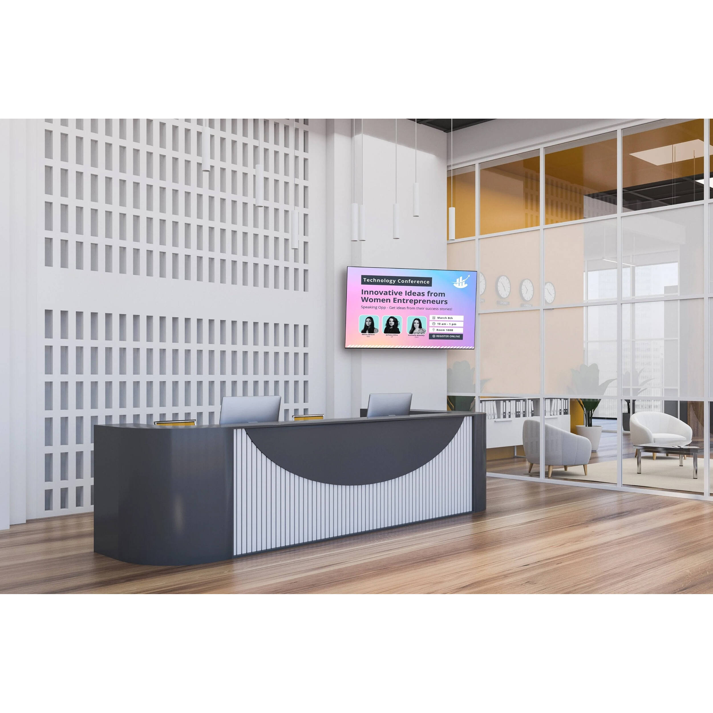 Peerless-AV articulating wall arm for 37 to 63 inch flat-panel screens with extension and cable management — view 9