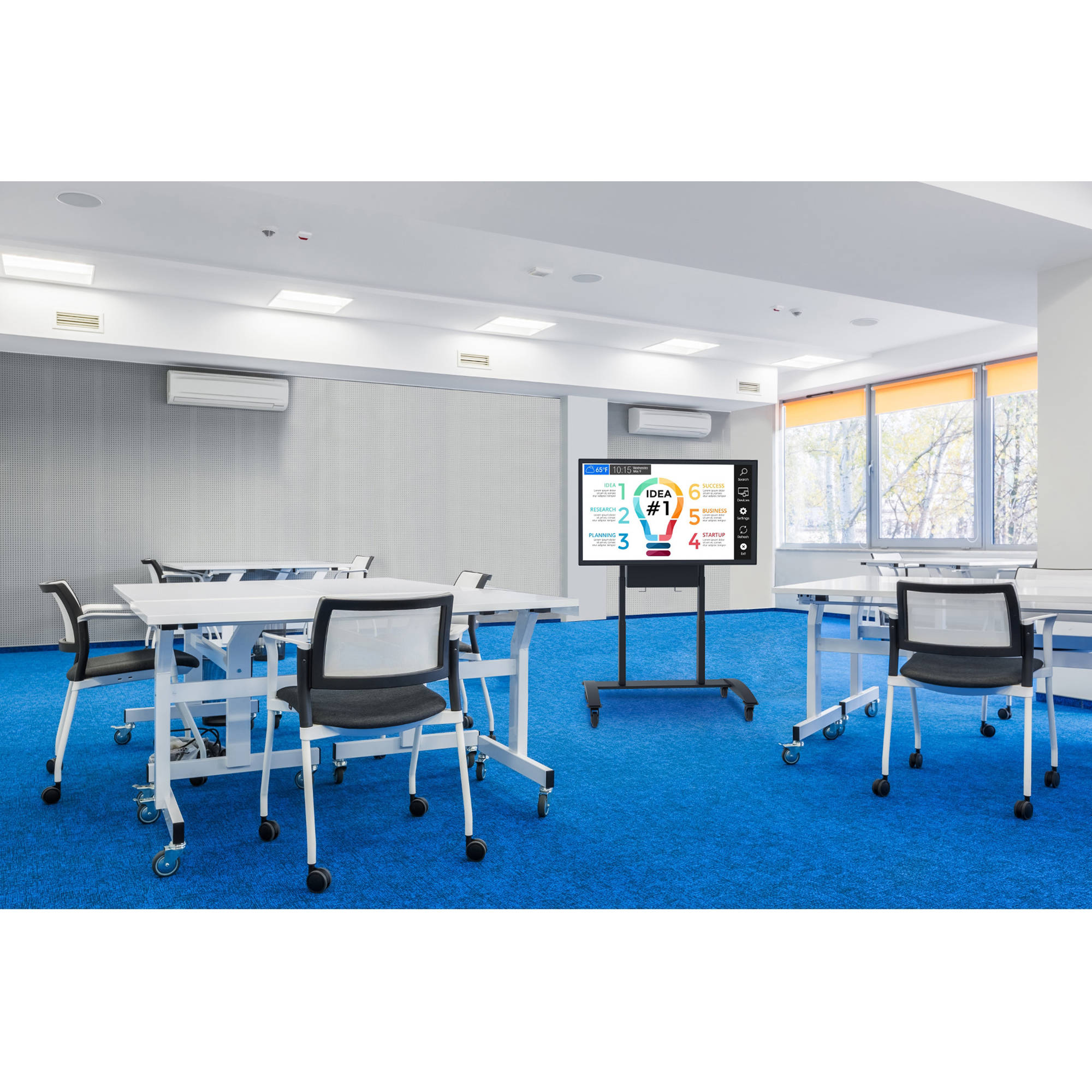 Peerless-AV SR598ML3 motorized height adjustable flat panel cart for professional AV deployment — view 3