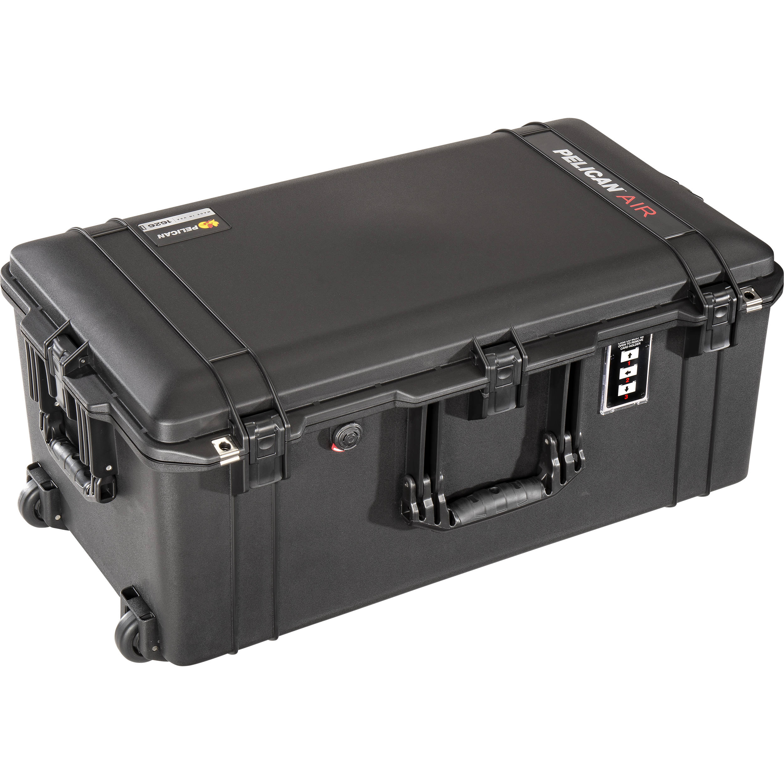 Black Pelican 1626 Air wheeled equipment case with foam interior for large gear transport — view 3