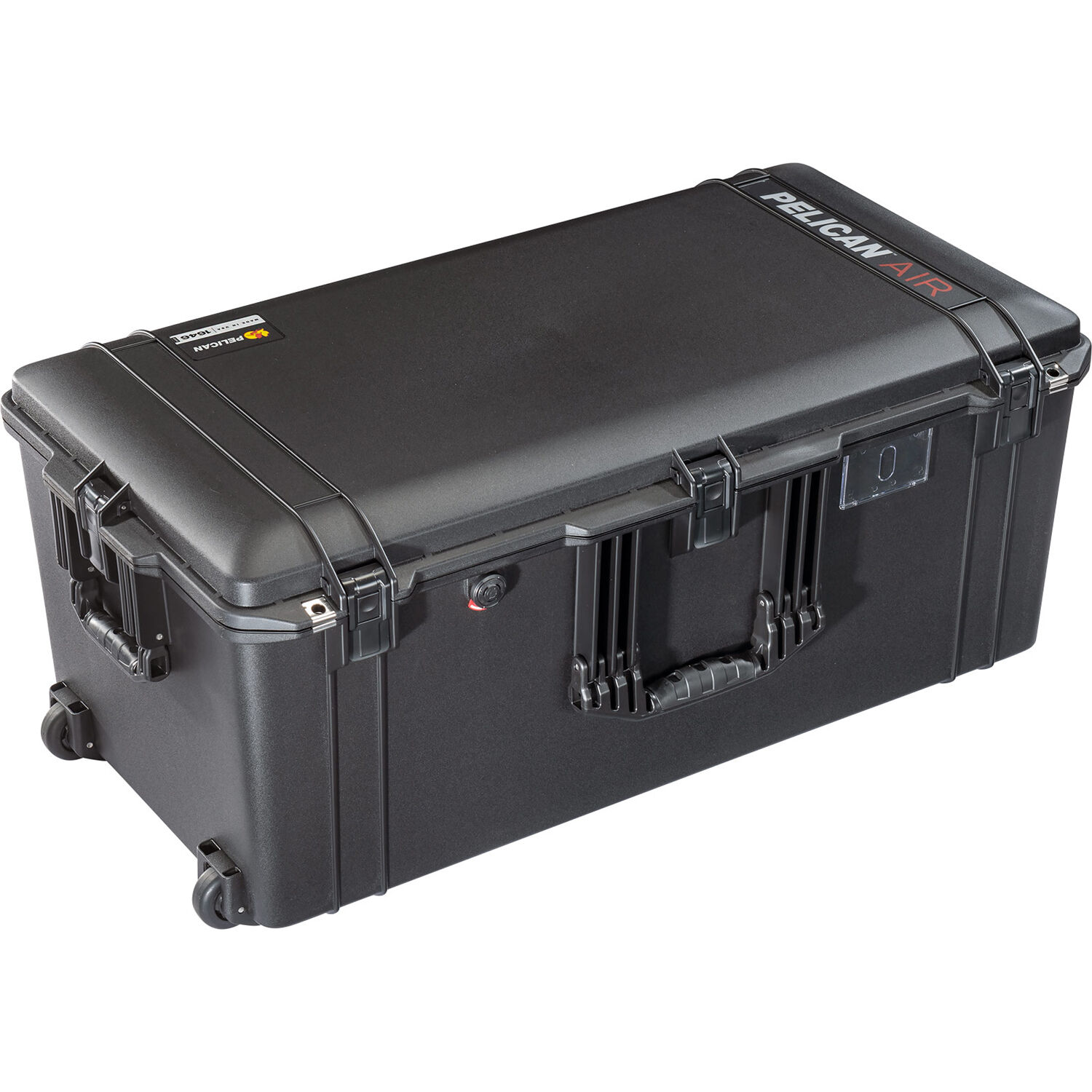 Black Pelican 1646WF wheeled hard case with foam insert for equipment transport — view 2