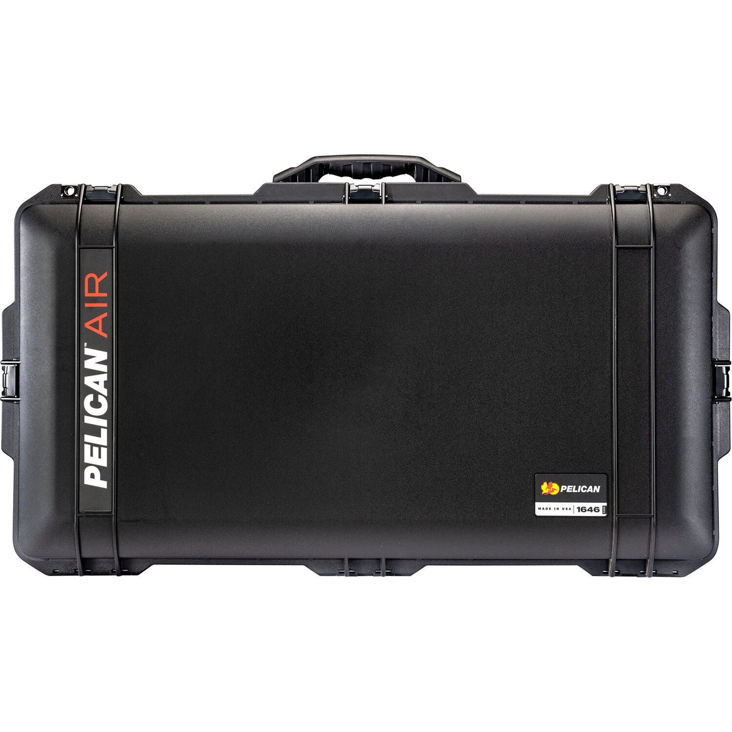 Black Pelican 1646WF wheeled hard case with foam insert for equipment transport — view 3