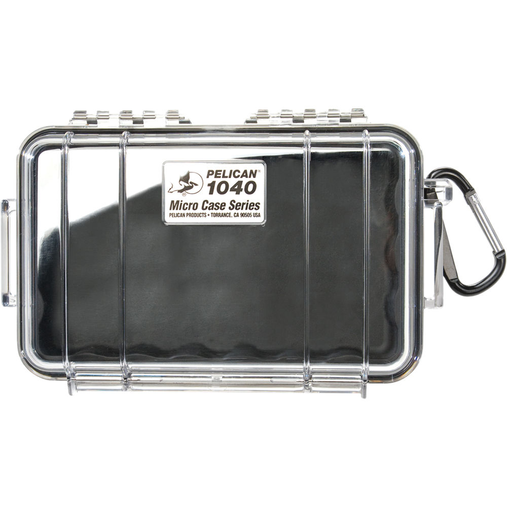 Pelican Products- Cases 1040 Micro Case Blk W/Clear Lid Liner 6.50x3.87x1.75