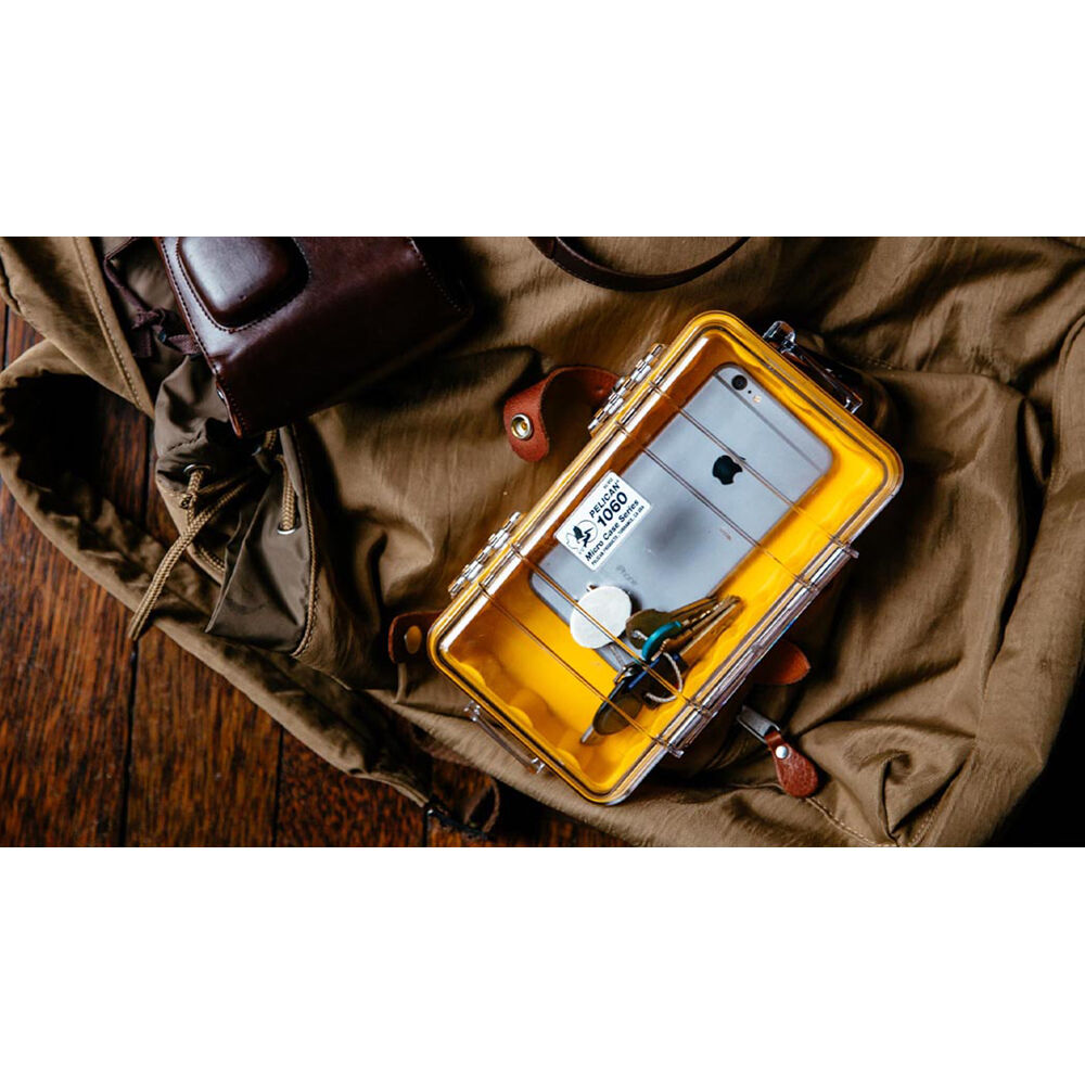 Black Pelican 1060 Micro Case with clear lid liner, compact hard equipment case for small accessories — view 5