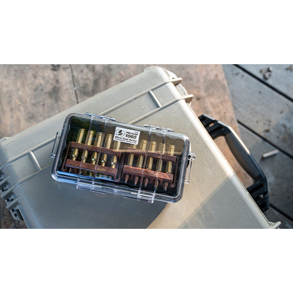 Black Pelican 1060 Micro Case with clear lid liner, compact hard equipment case for small accessories — view 6