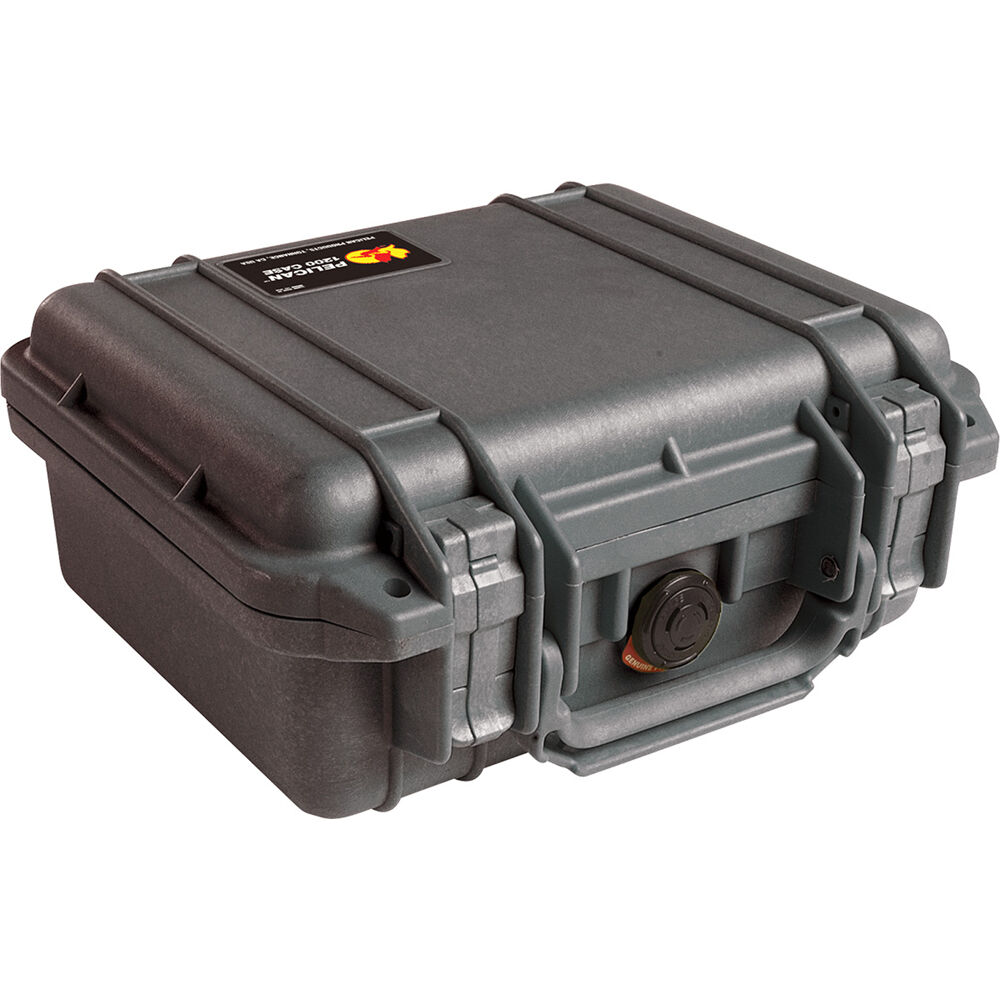 Black Pelican 1200 hard case with pick n pluck foam for custom equipment protection — view 2