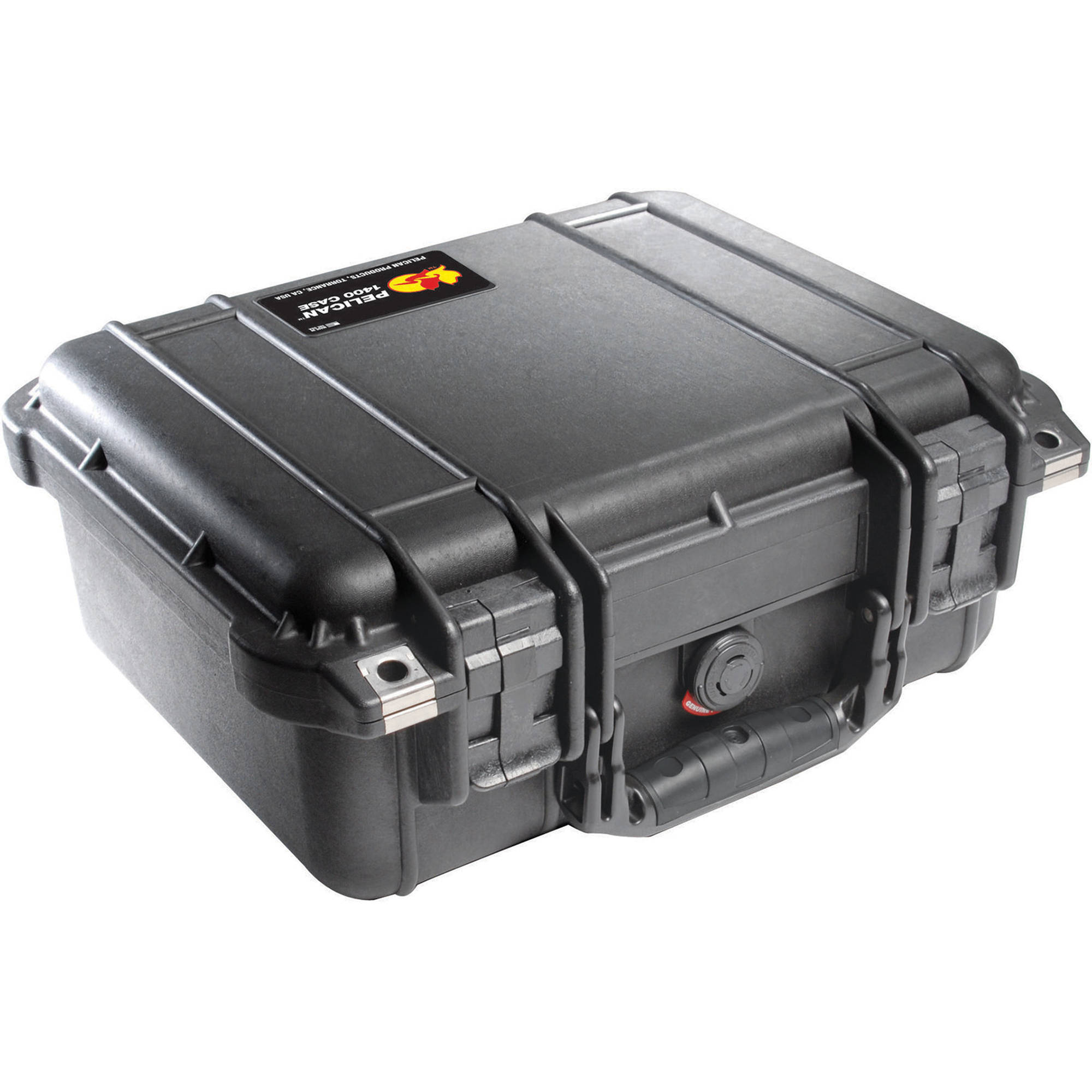 Black Pelican 1400 hard case with pick-and-pluck foam interior, compact protective storage case — view 2