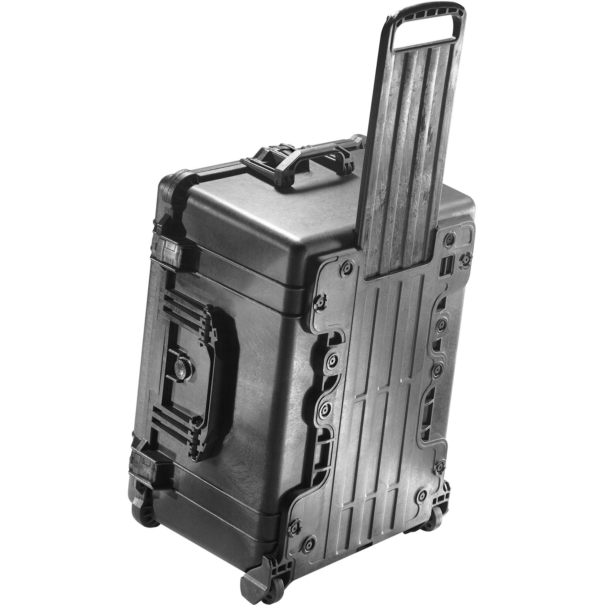 Black Pelican 1620 wheeled hard case with foam interior, 21.48 x 16.42 x 12.54 in — view 3