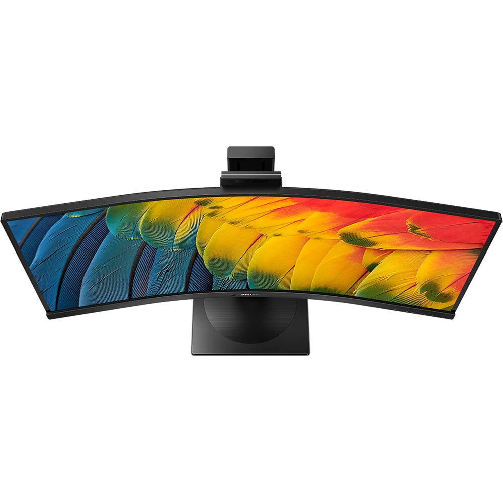 Philips 34-inch curved ultrawide monitor with WQHD resolution, USB-C, and integrated webcam — view 6